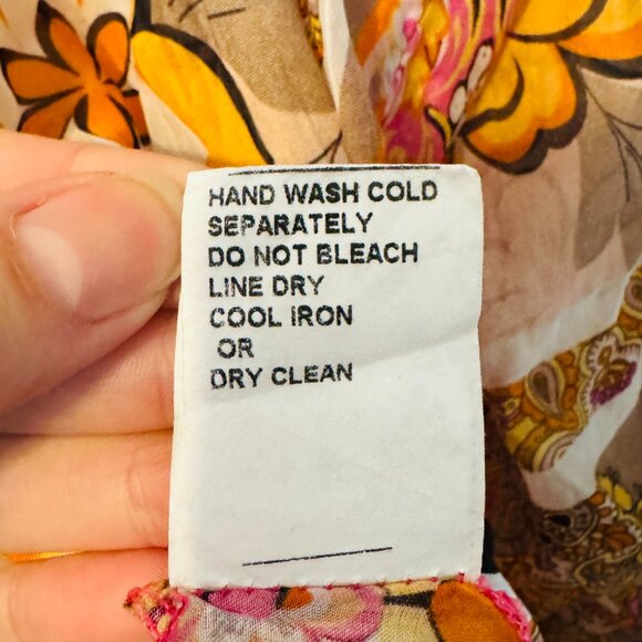 LOLA Italian Silk Blend Floral Blouse - L - Picture 4 of 6